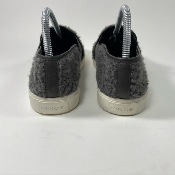 Vince Shearling Blair Sneaker Color Grey SZ 8 - Picture 3 of 10